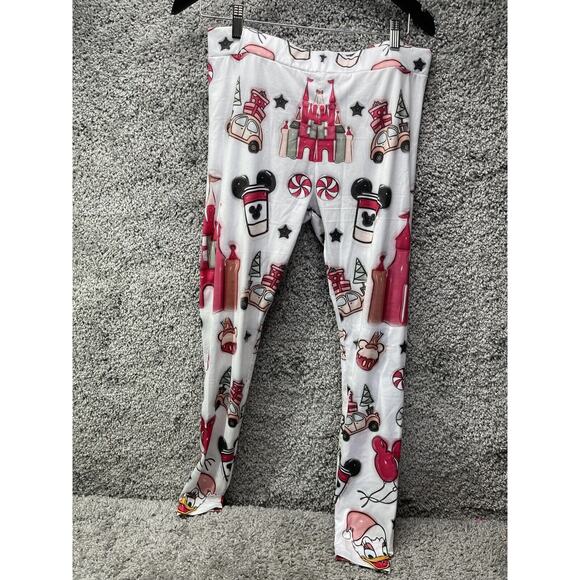 Women's Mickey Mouse Pants Leggings Daisy Castle Cupcake Coffee Balloon Large - Picture 2 of 8